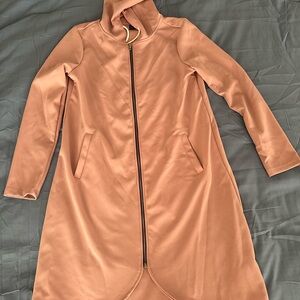 SHEIN Dusty Pink Hooded Zip-Up